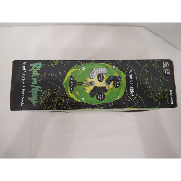 New in Box Rick and Morty Vinyl Rick Sanchez Figure and 3 Sock Bundle - Picture 7 of 9